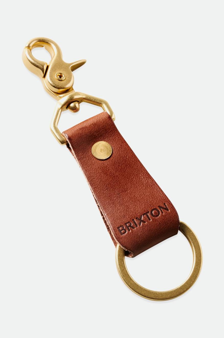 Accessoires Brixton Artifact Cuir Key Clip Unisex Marron | 18LIJCEYQ