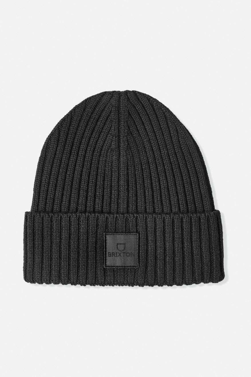 Bonnet Brixton Alpha Square Merino Laine Homme Noir | 06OWGEZJV