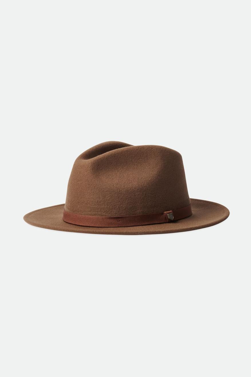 Fedoras Brixton Messer Packable Homme Marron | 53EFAJRKN