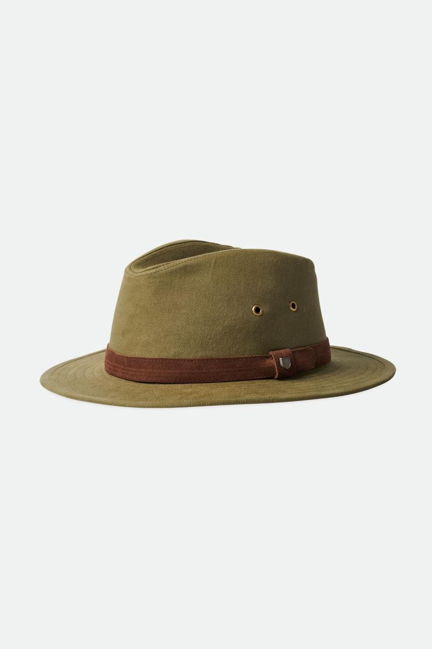 Fedoras Brixton Messer Utility Adventure Fedora Femme Vert Olive | 39CSUQNRW