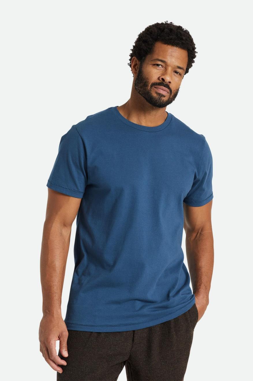 Hauts Brixton Basic S/S Tailored Homme Turquoise | 63JTFVURQ