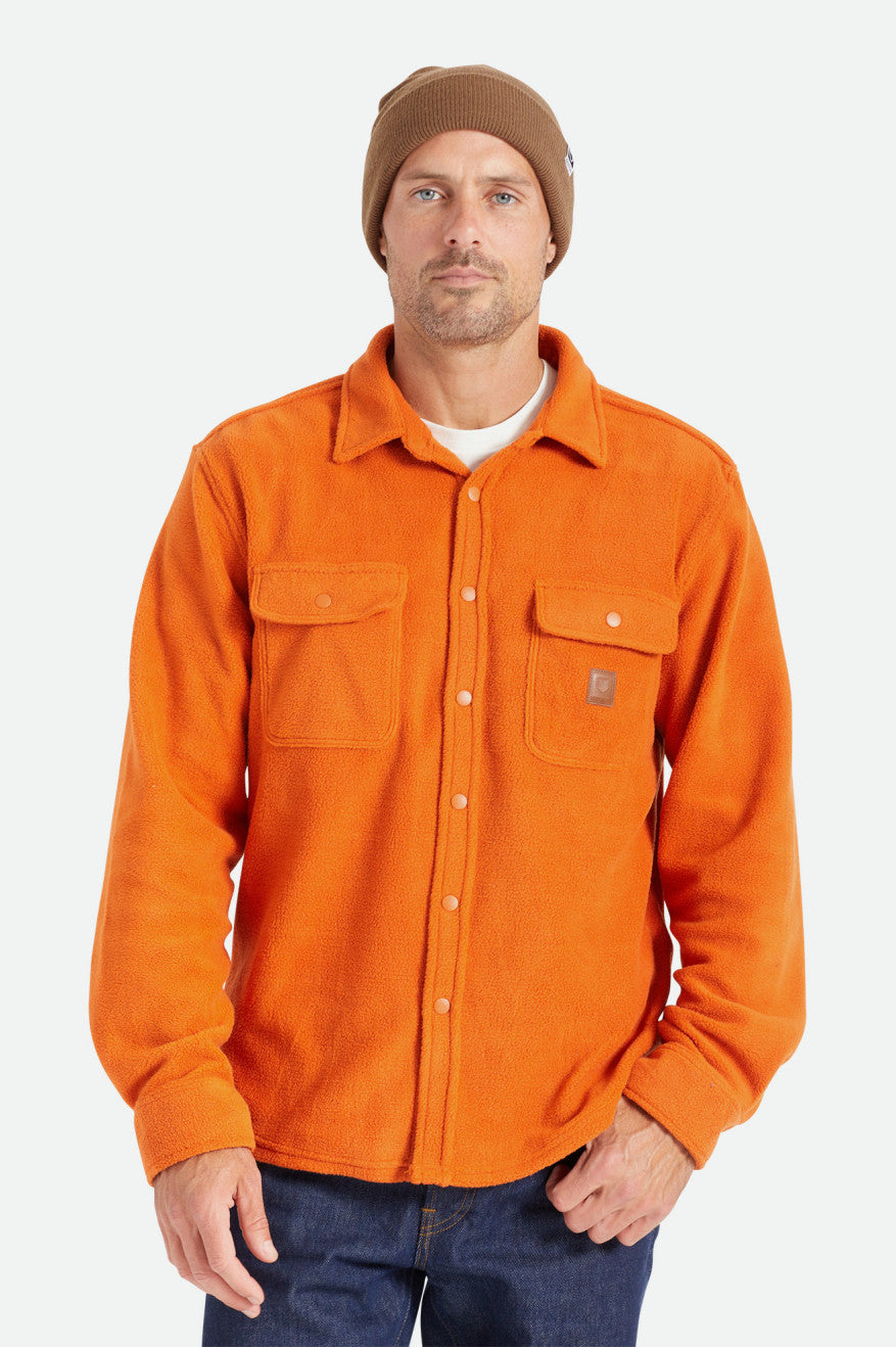 Hauts Flanelle Brixton Bowery L/S Arctic Stretch Fleece Homme Orange | 17VEYWCRH