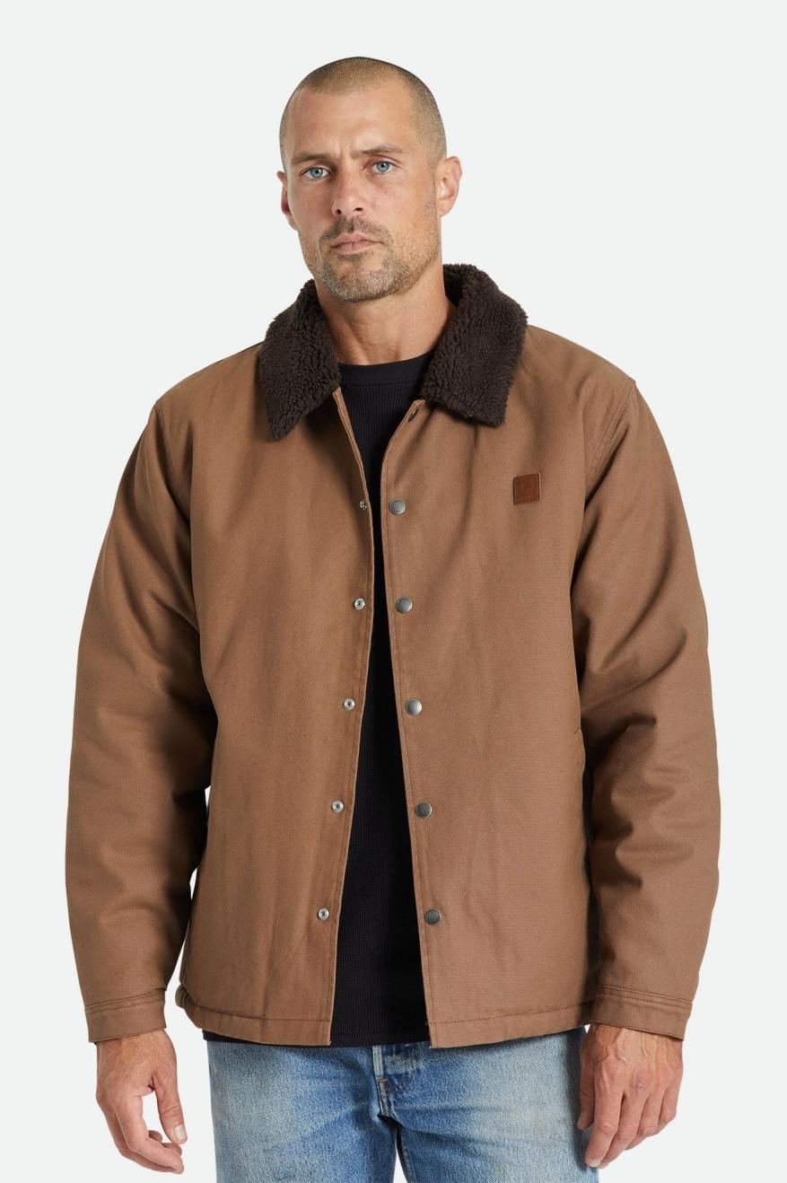 Vestes Brixton Beta Sherpa Doublée Coaches Homme Marron | 38OKUNCJV