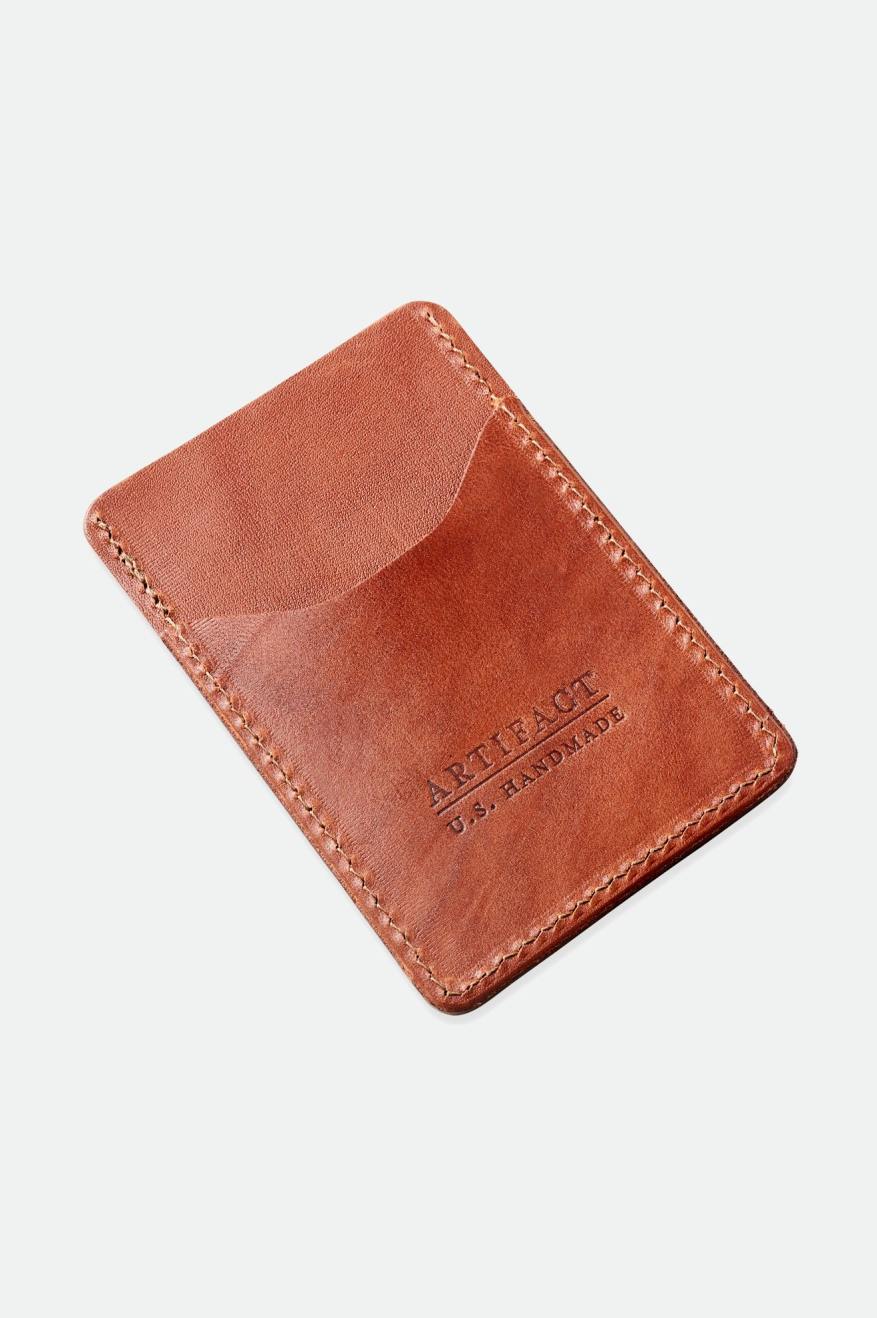 Accessoires Brixton Artifact Cuir Card Holder Wallet Unisex Marron | 23DUHMPOQ