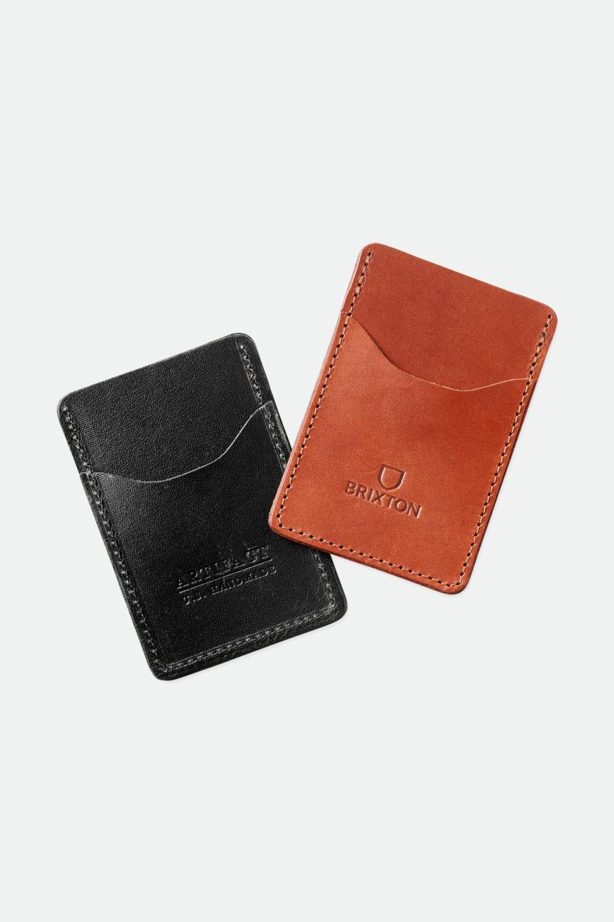 Accessoires Brixton Artifact Cuir Card Holder Wallet Unisex Marron | 23DUHMPOQ