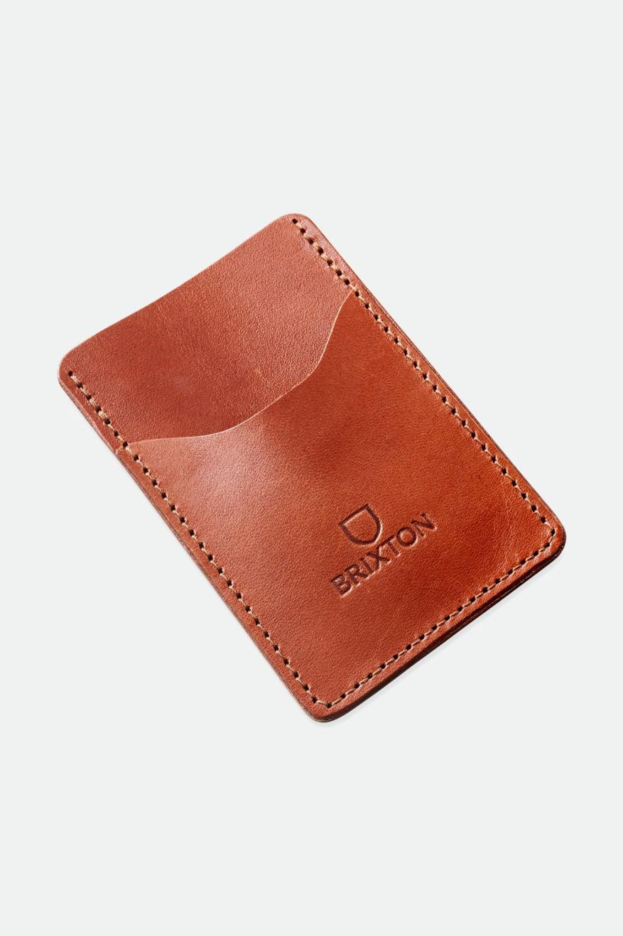 Accessoires Brixton Artifact Cuir Card Holder Wallet Unisex Marron | 23DUHMPOQ