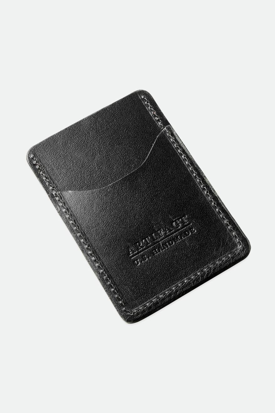 Accessoires Brixton Artifact Cuir Card Holder Wallet Unisex Noir | 24AXQBFMS