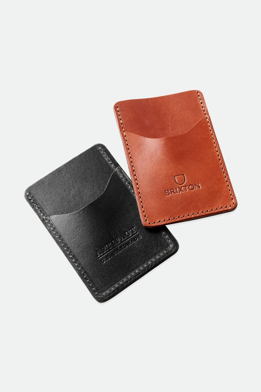 Accessoires Brixton Artifact Cuir Card Holder Wallet Unisex Noir | 24AXQBFMS