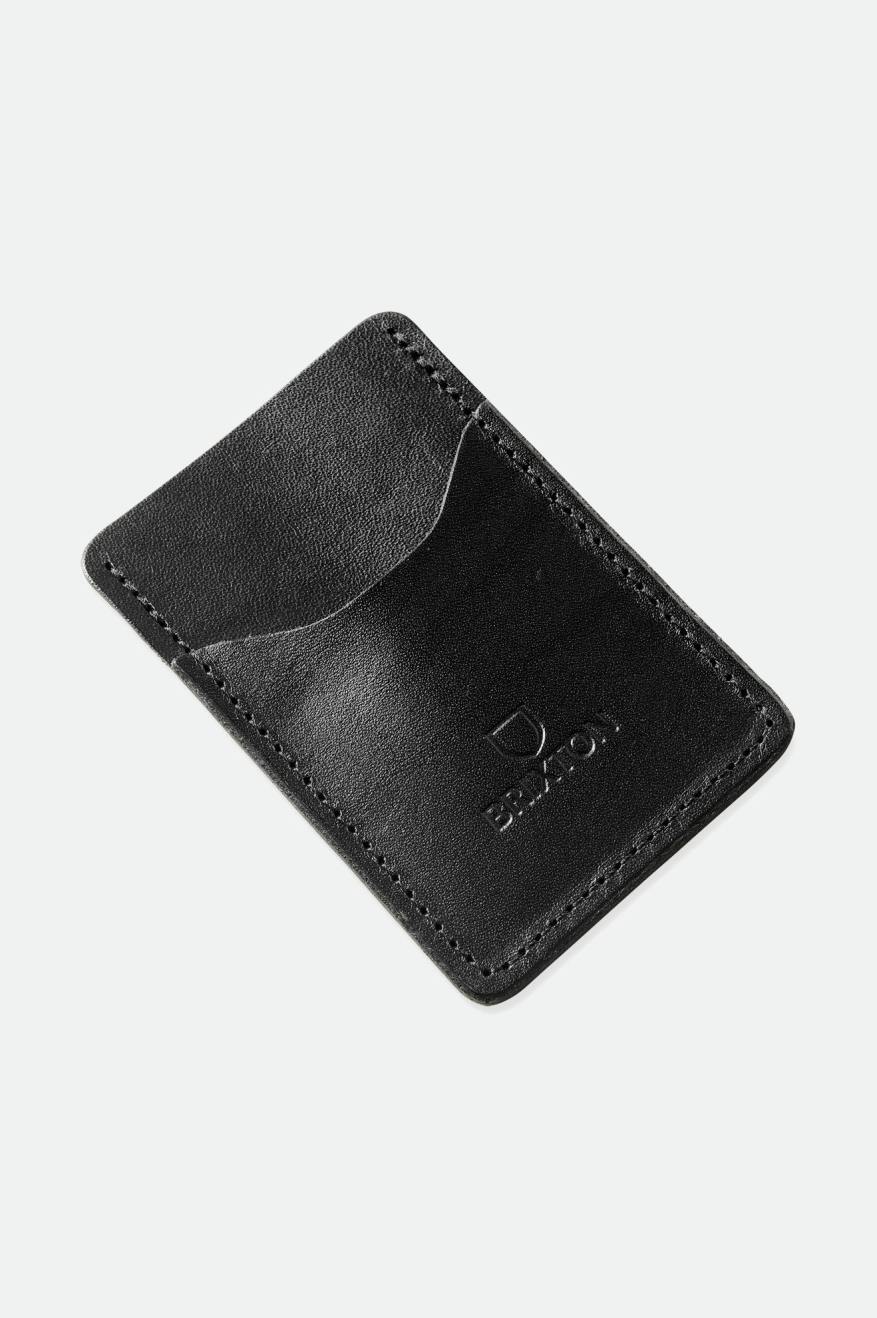 Accessoires Brixton Artifact Cuir Card Holder Wallet Unisex Noir | 24AXQBFMS