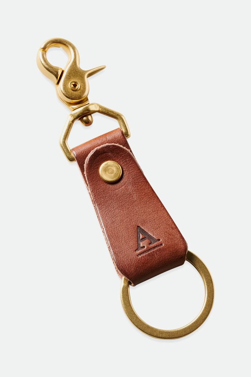 Accessoires Brixton Artifact Cuir Key Clip Unisex Marron | 18LIJCEYQ