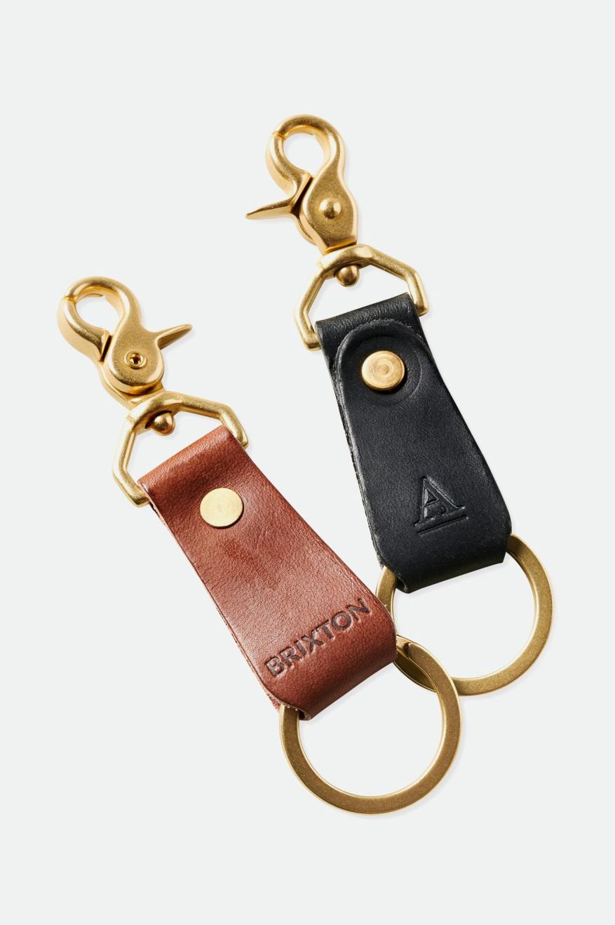 Accessoires Brixton Artifact Cuir Key Clip Unisex Marron | 18LIJCEYQ