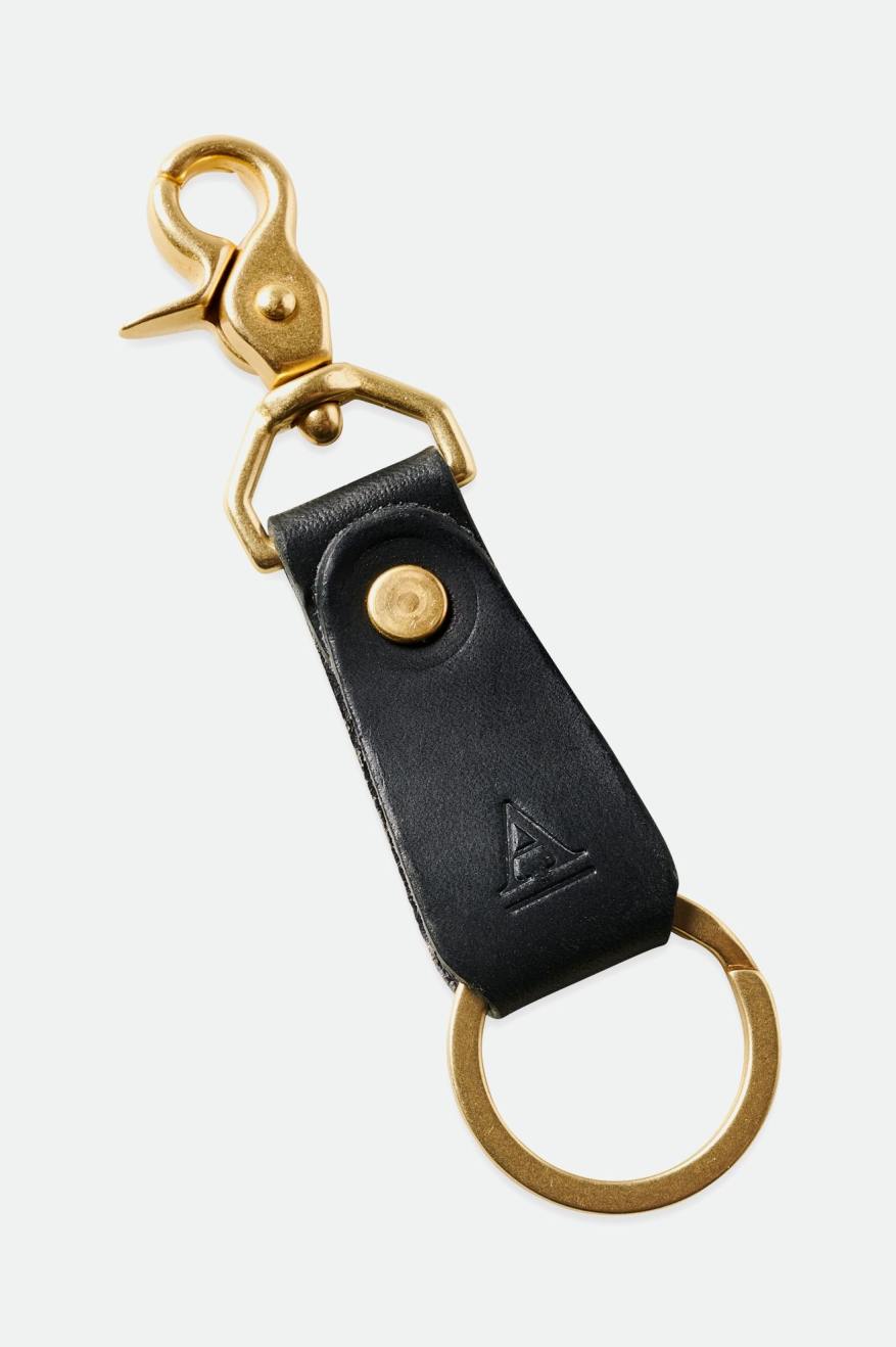 Accessoires Brixton Artifact Cuir Key Clip Unisex Noir | 41UJBZXLY