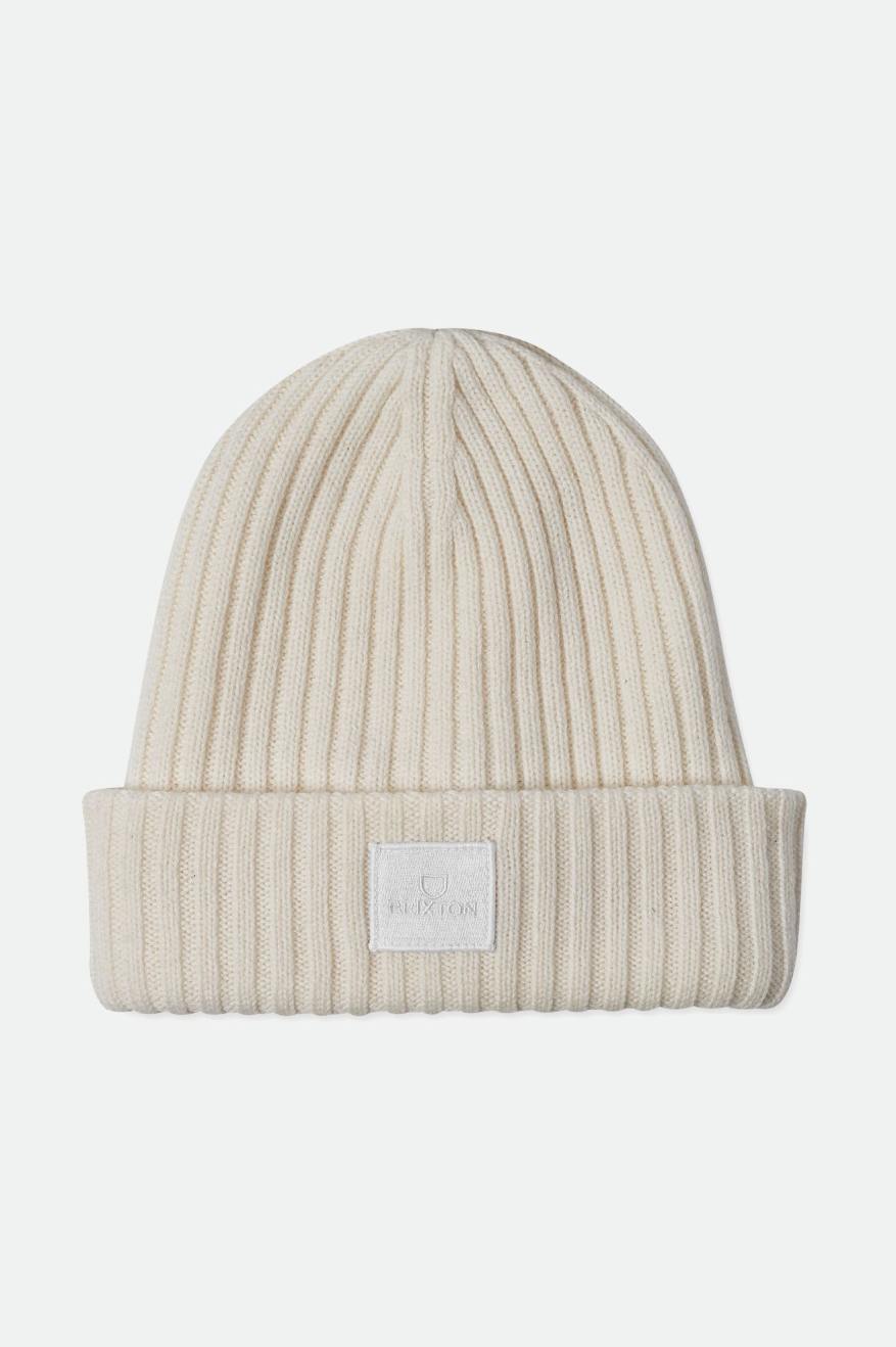 Bonnet Brixton Alpha Square Merino Laine Homme Blanche | 19OPDZNKU