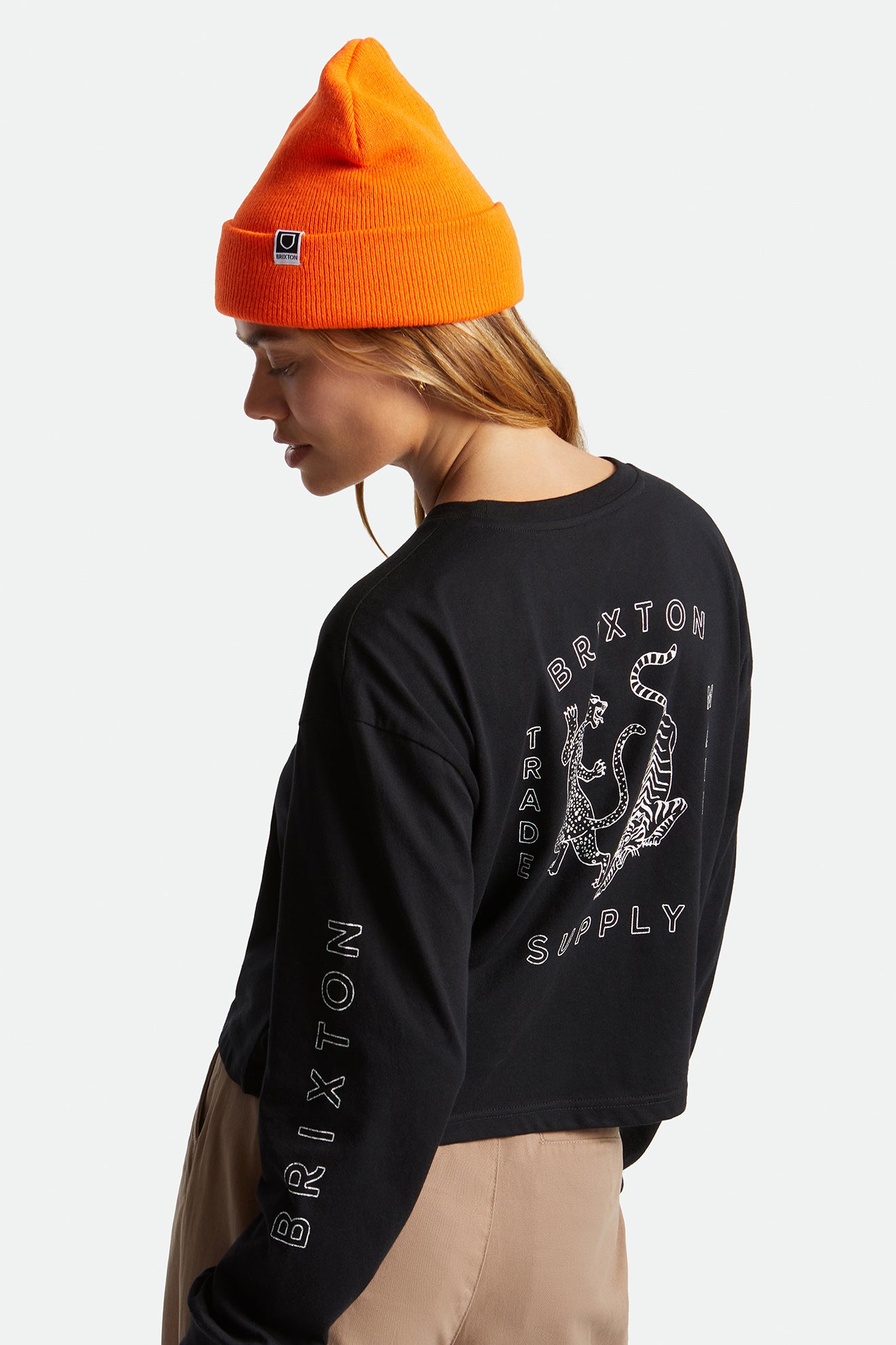 Bonnet Brixton Harbor Beta Watch Cap Femme Orange | 87KTZEGRO