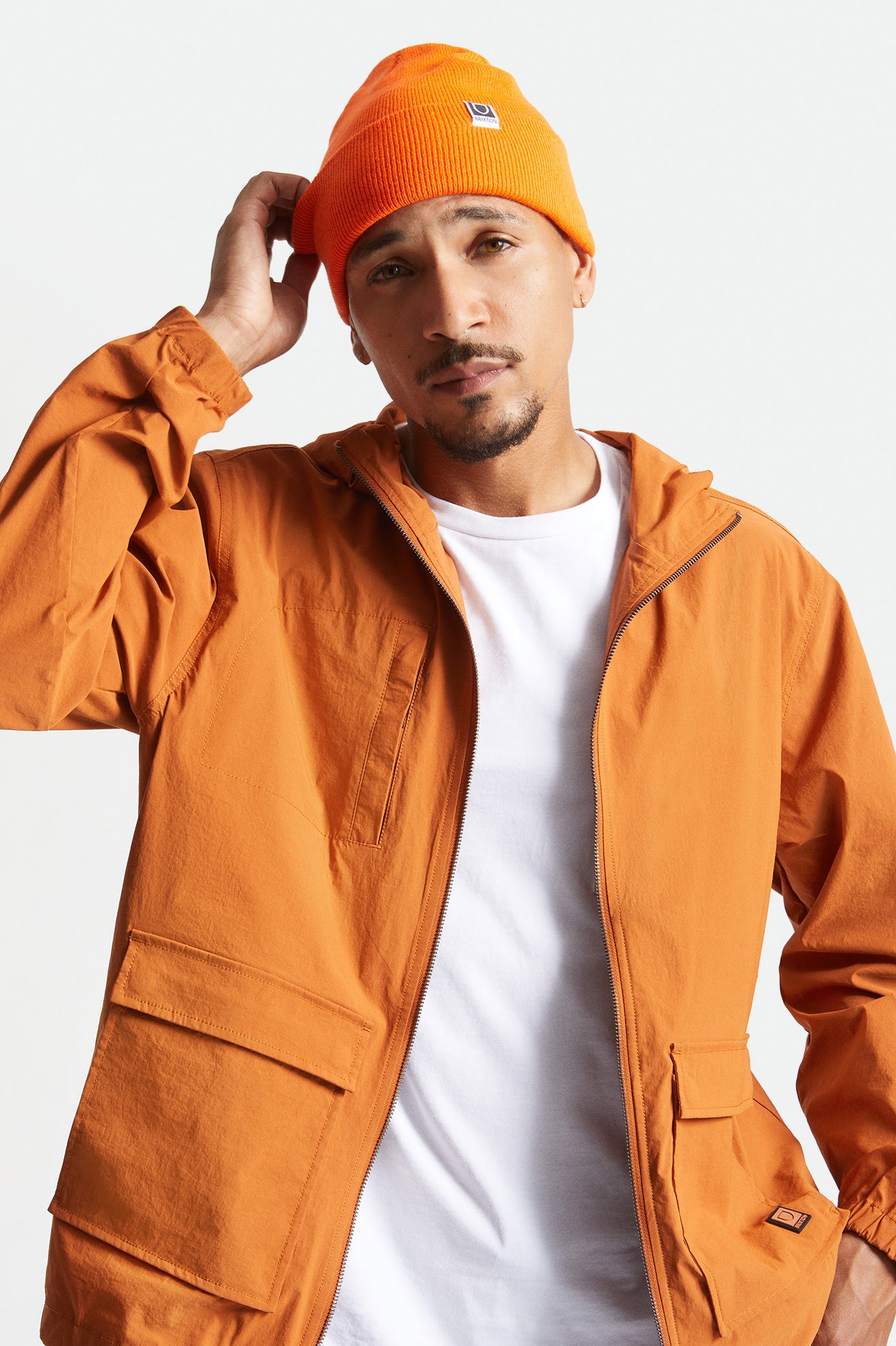 Bonnet Brixton Harbor Beta Watch Cap Homme Orange | 54JSHNZGW