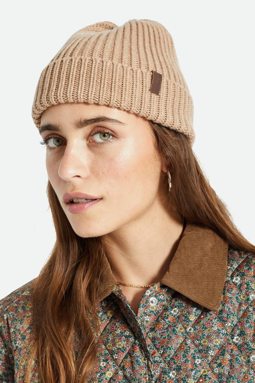 Bonnet Brixton Heist Reserve Cashmere Femme Beige | 58FTRMOAU