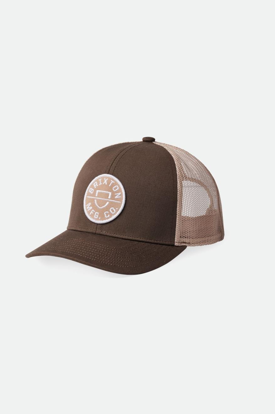 Casquettes Brixton Crest NetPlus MP Mesh Cap Homme Marron | 87NPOXYHI