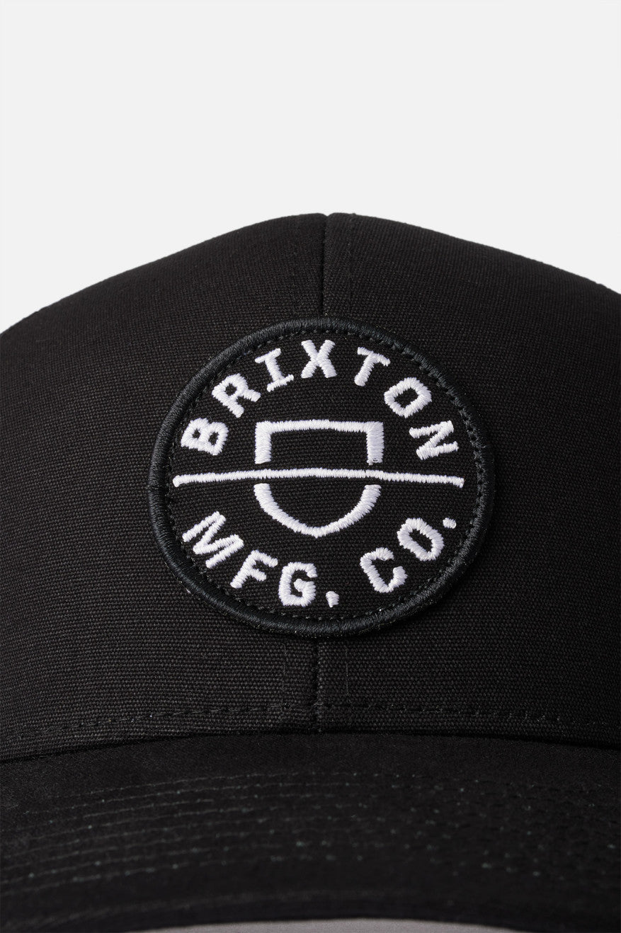 Casquettes Brixton Crest NetPlus MP Trucker Hat Homme Noir | 03BXYHDFW