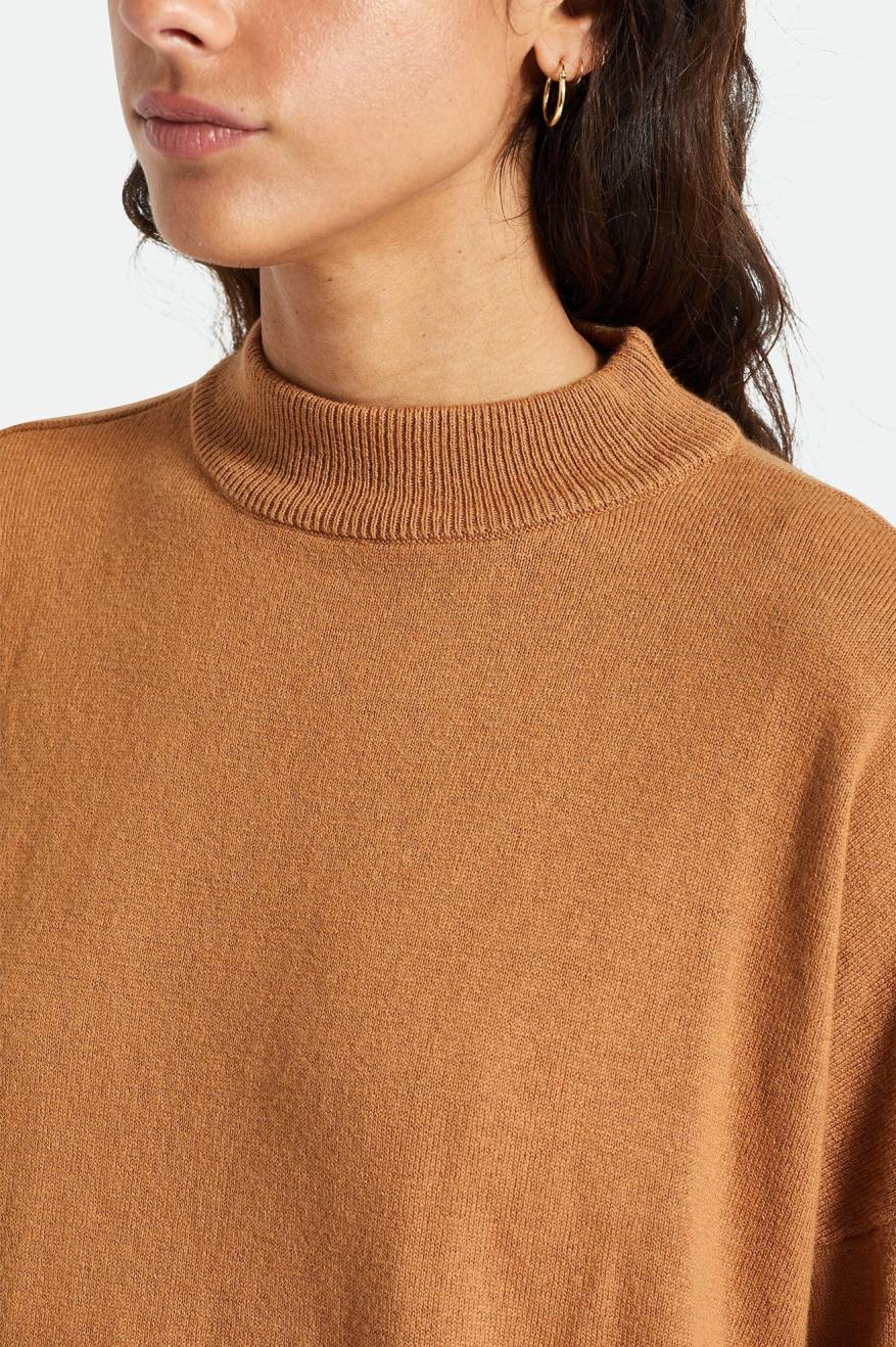 Chandails Brixton Reserve Oversized Cashmere Femme Marron | 24GFDTLEO