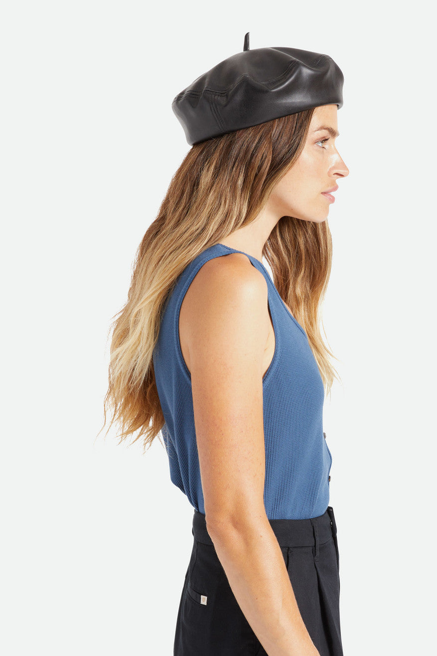 Chapeaux Brixton Audrey II Beret Femme Noir | 16RXGBEAS