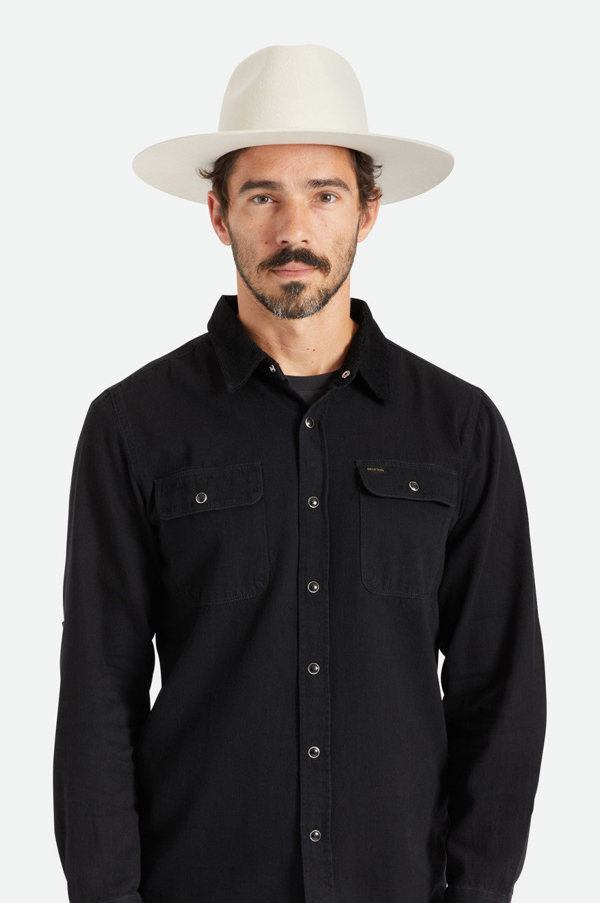 Chapeaux Brixton Cohen Cowboy Homme Blanche | 38CBWMFXI