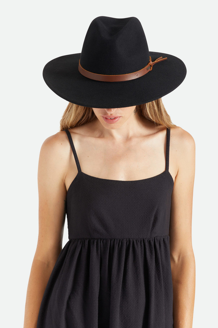 Chapeaux Brixton Field Proper Hat Femme Noir | 52GURQSOT