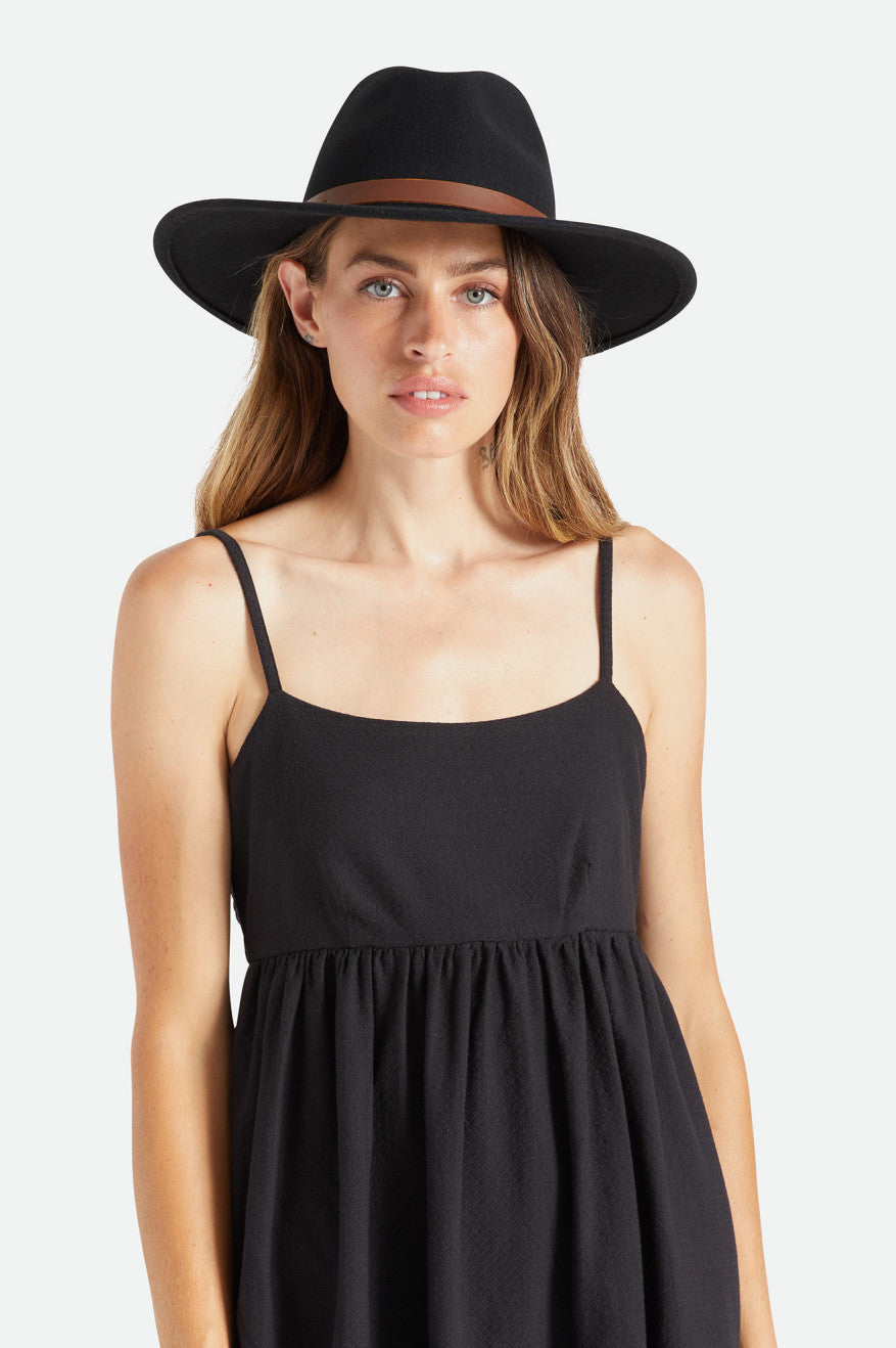 Chapeaux Brixton Field Proper Hat Femme Noir | 52GURQSOT