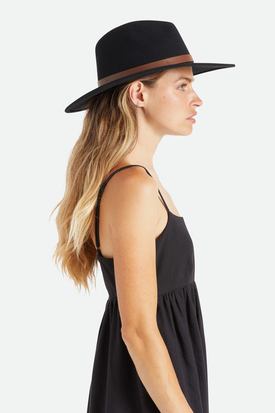 Chapeaux Brixton Field Proper Hat Femme Noir | 52GURQSOT