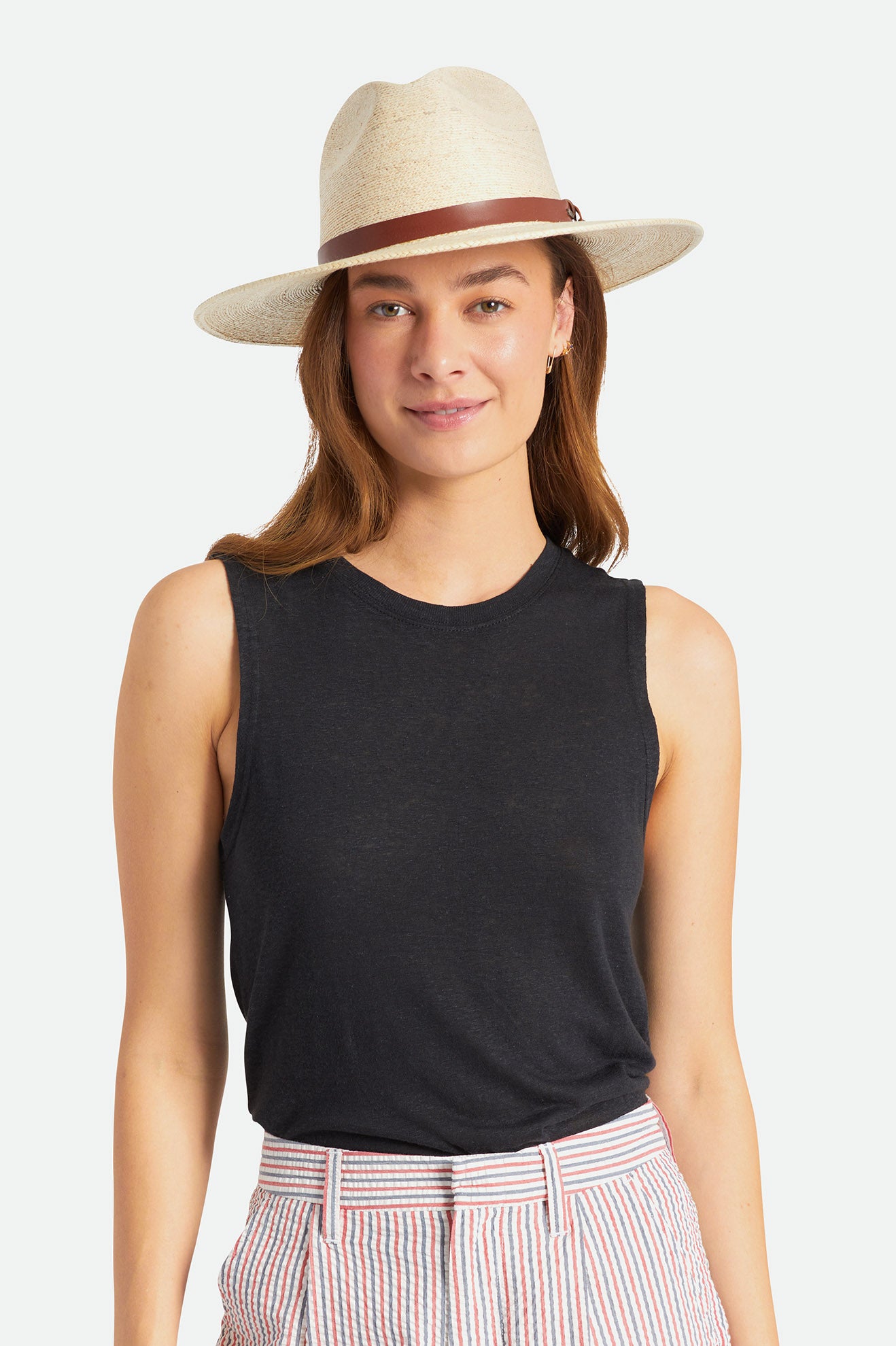 Chapeaux Brixton Field Proper Straw Hat Femme Beige | 12DWBERNC