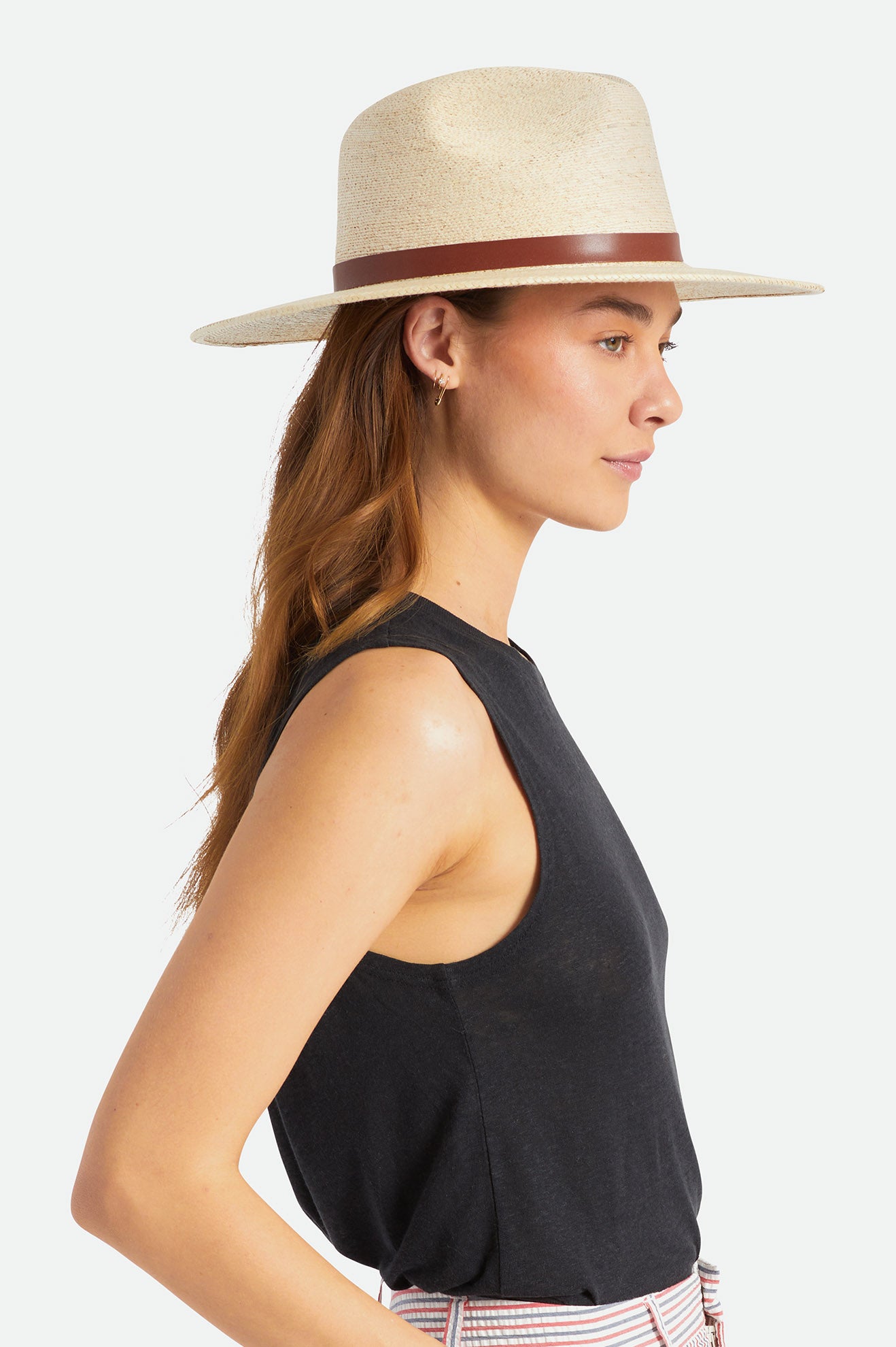 Chapeaux Brixton Field Proper Straw Hat Femme Beige | 12DWBERNC