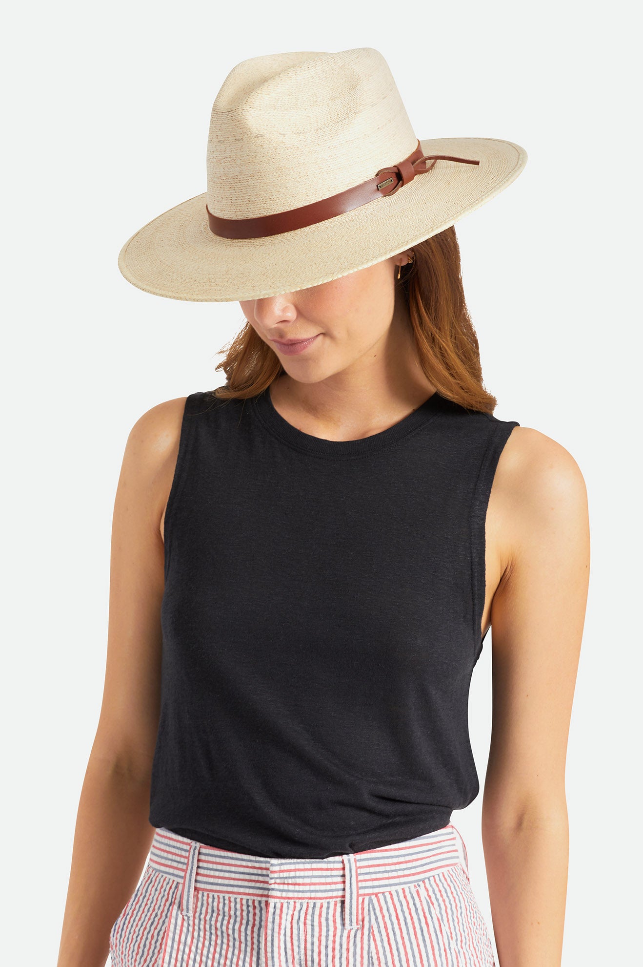 Chapeaux Brixton Field Proper Straw Hat Femme Beige | 12DWBERNC