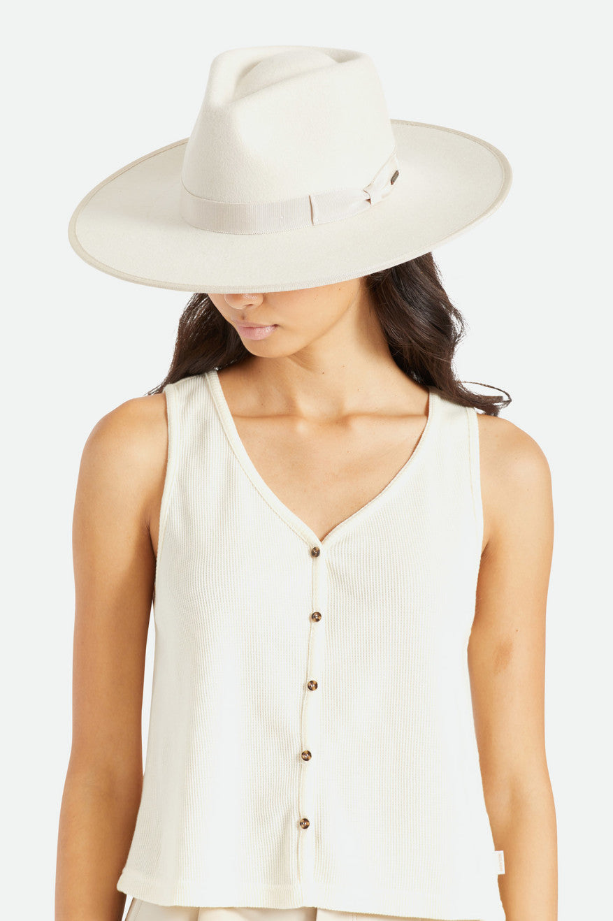 Chapeaux Brixton Jo Rancher Hat Femme Blanche | 14CXAFYTS