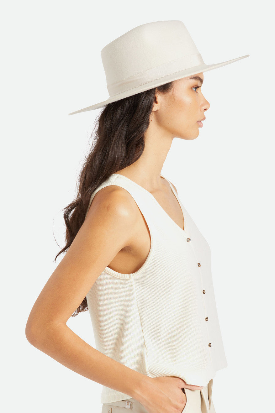 Chapeaux Brixton Jo Rancher Hat Femme Blanche | 14CXAFYTS