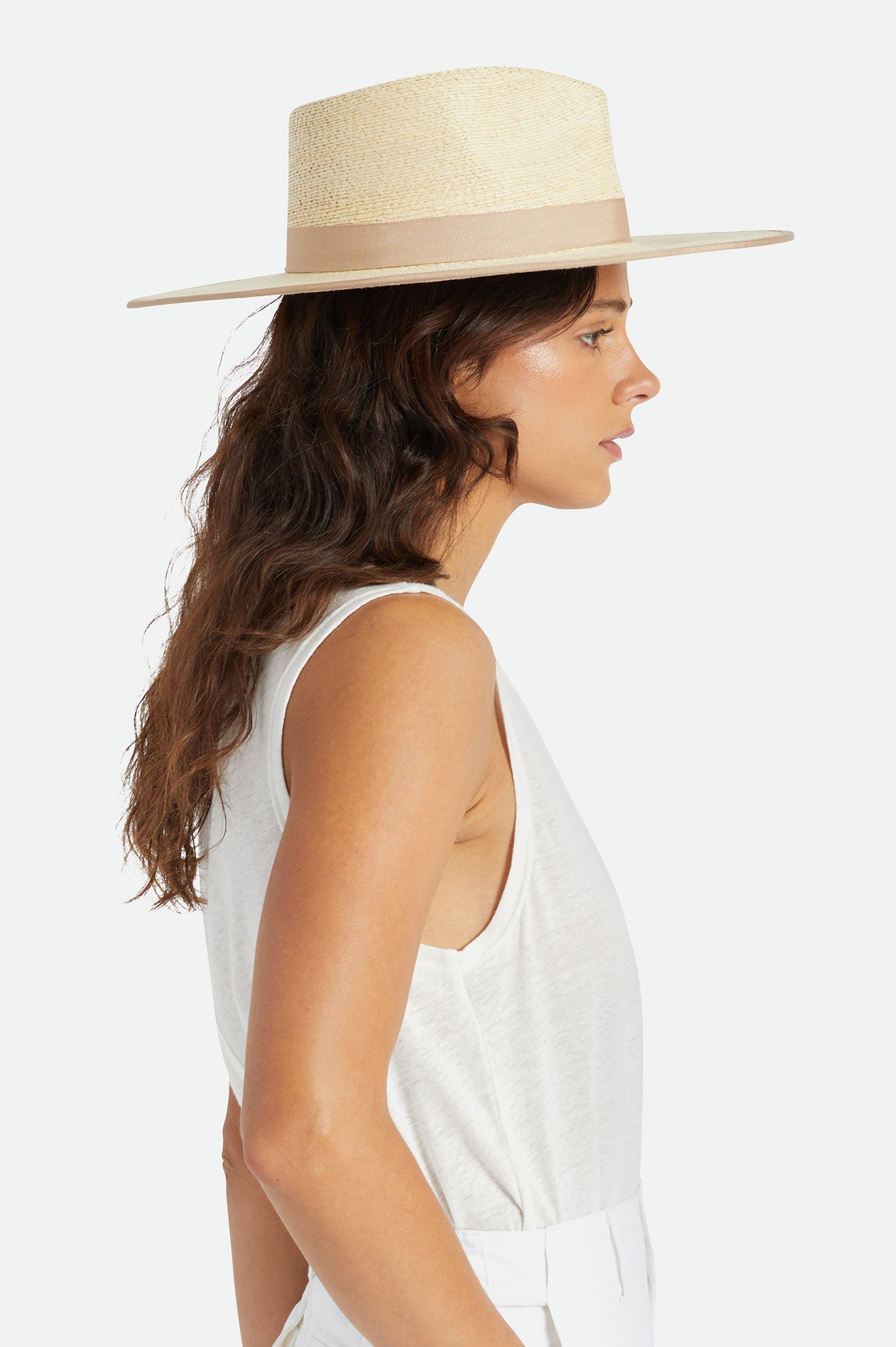 Chapeaux Brixton Jo Straw Rancher Hat Femme Beige | 26ELGVDBW