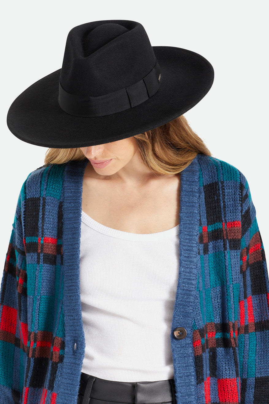 Chapeaux Brixton Joanna Felt Hat Femme Noir | 51RJDPWFM