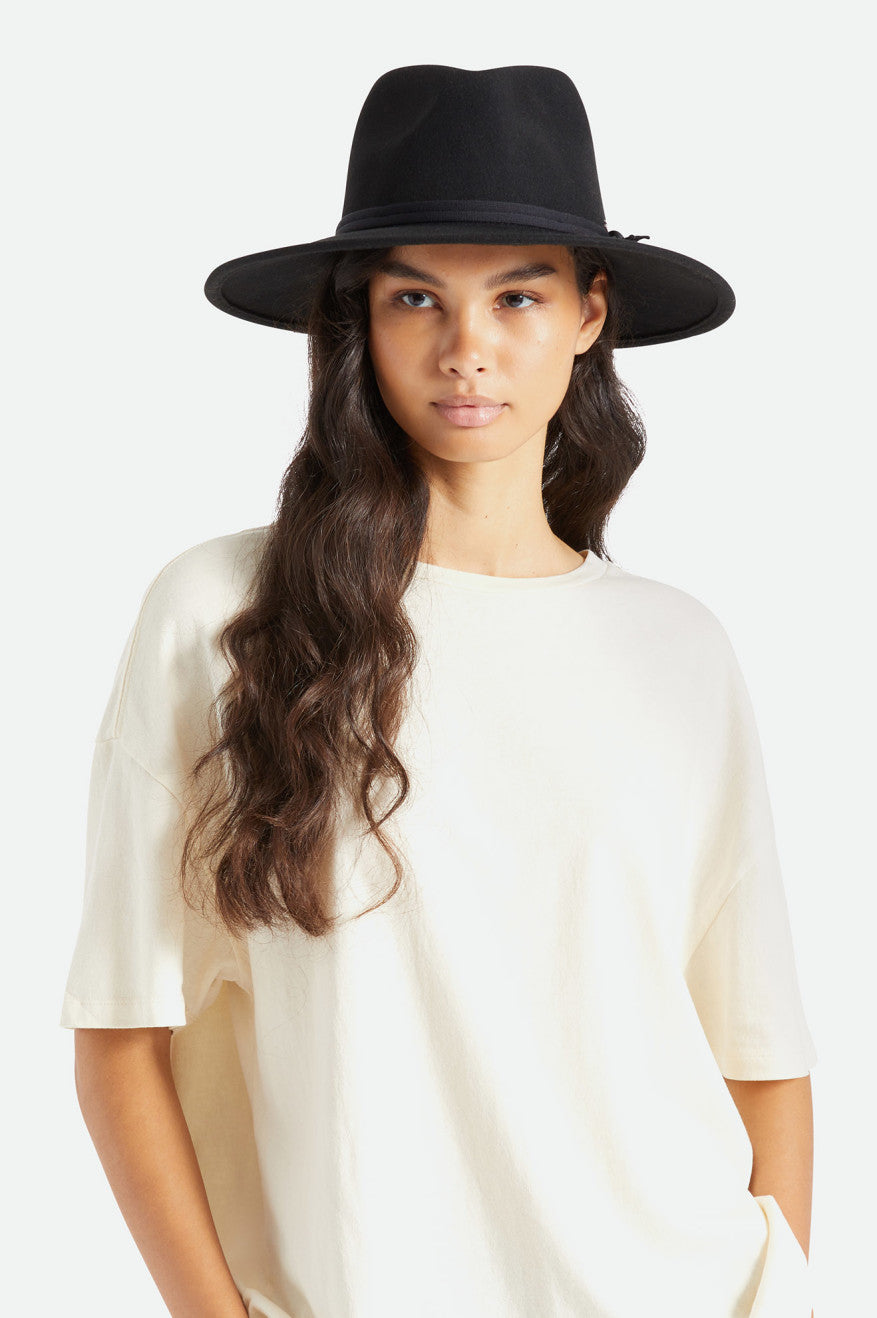 Chapeaux Brixton Joanna Felt Packable Hat Femme Noir | 15QJTXKLD