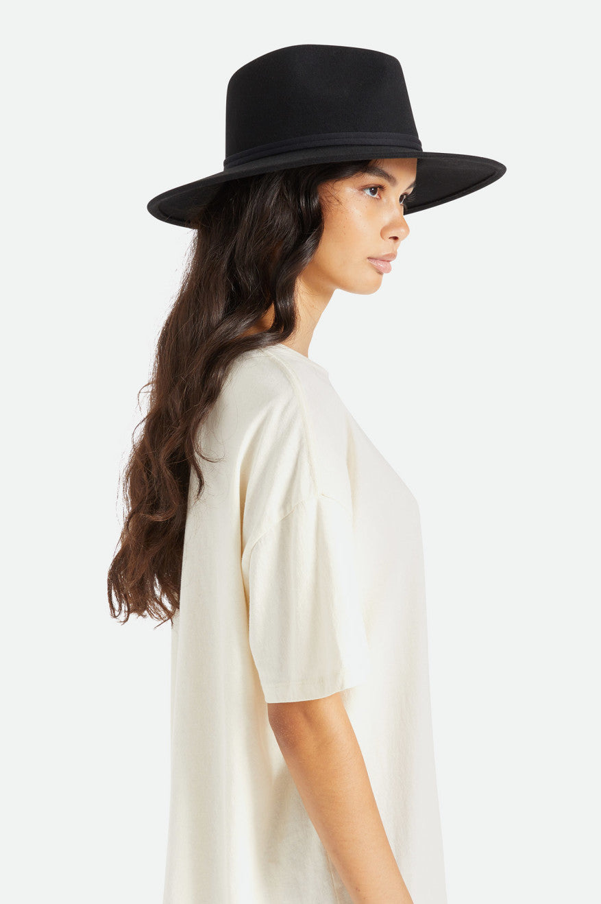 Chapeaux Brixton Joanna Felt Packable Hat Femme Noir | 15QJTXKLD