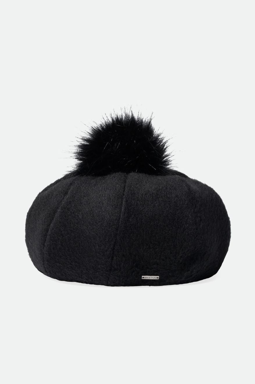 Chapeaux Brixton Natalie Oversized Pom Beret Femme Noir | 96XKZHLRP