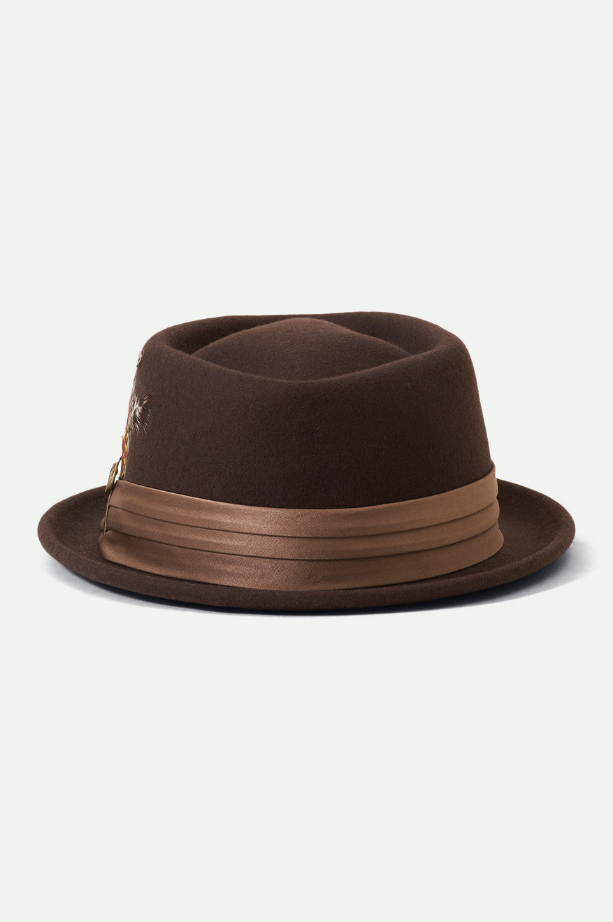 Chapeaux Brixton Stout Pork Pie Femme Marron | 73EHADVLB