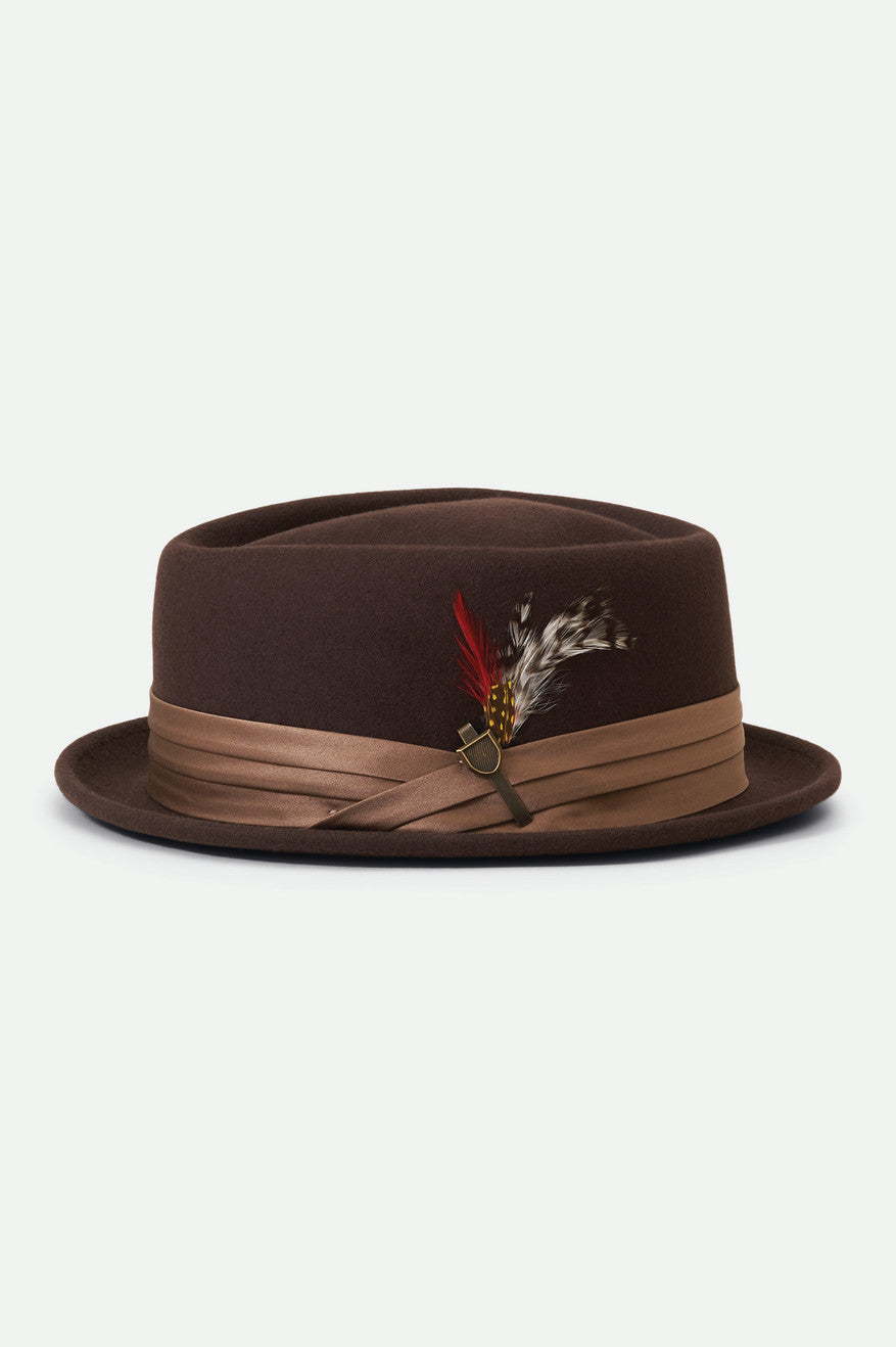 Chapeaux Brixton Stout Pork Pie Femme Marron | 73EHADVLB