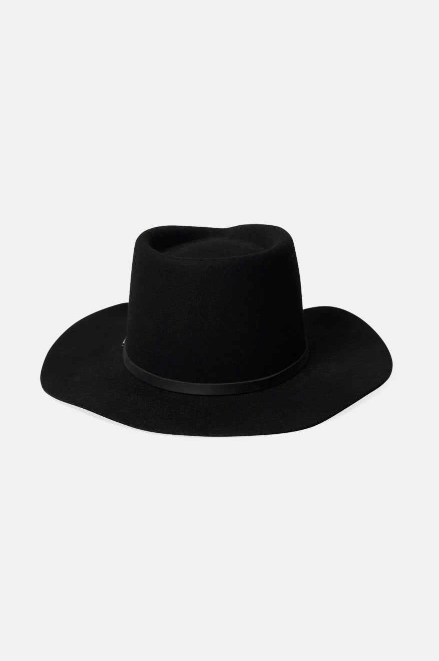 Chapeaux Brixton Whiskey River Cowboy Homme Noir | 84RHNZETX