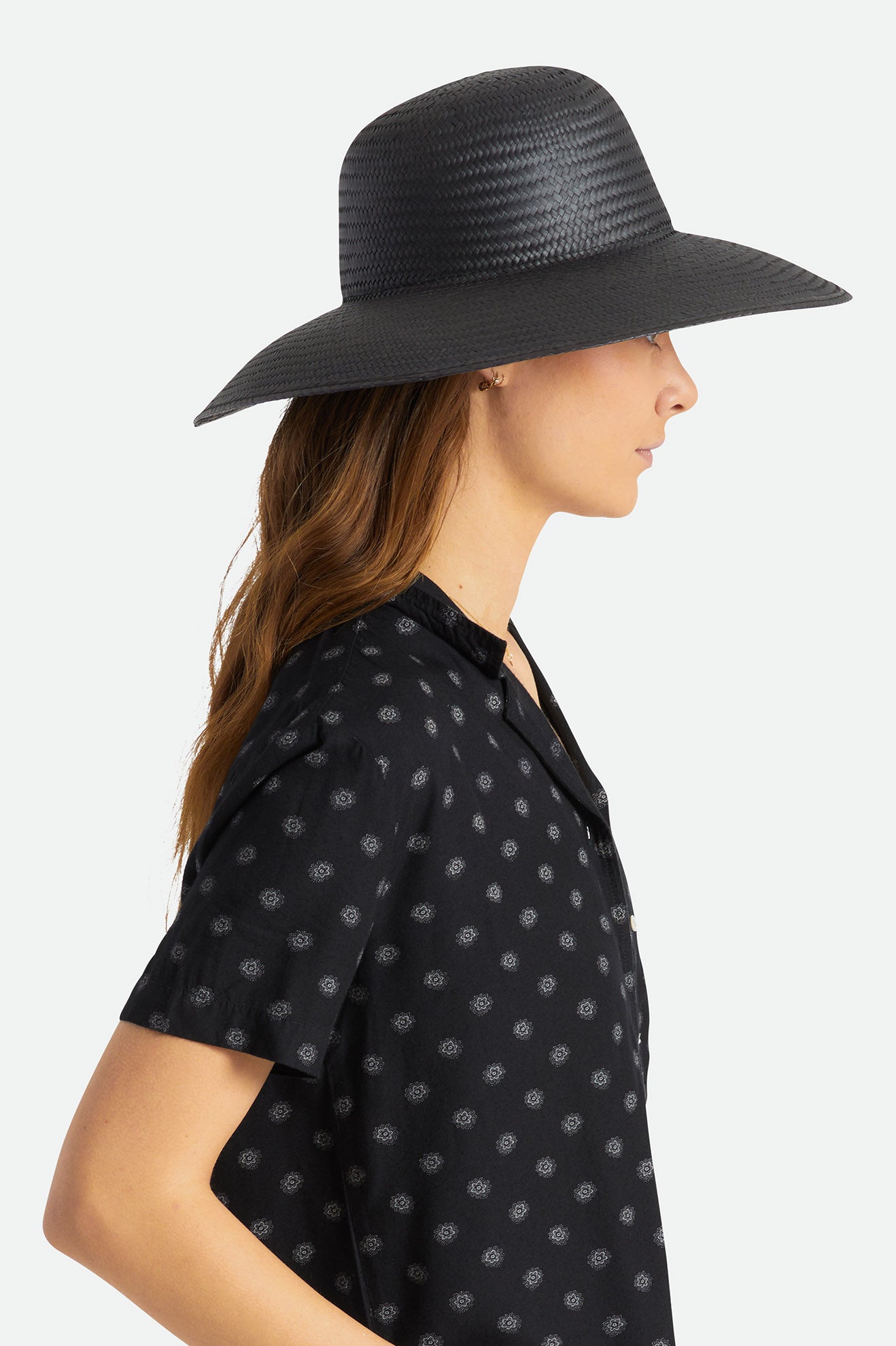 Chapeaux De Paille Brixton Janae Sun Femme Noir | 41NRYODGT