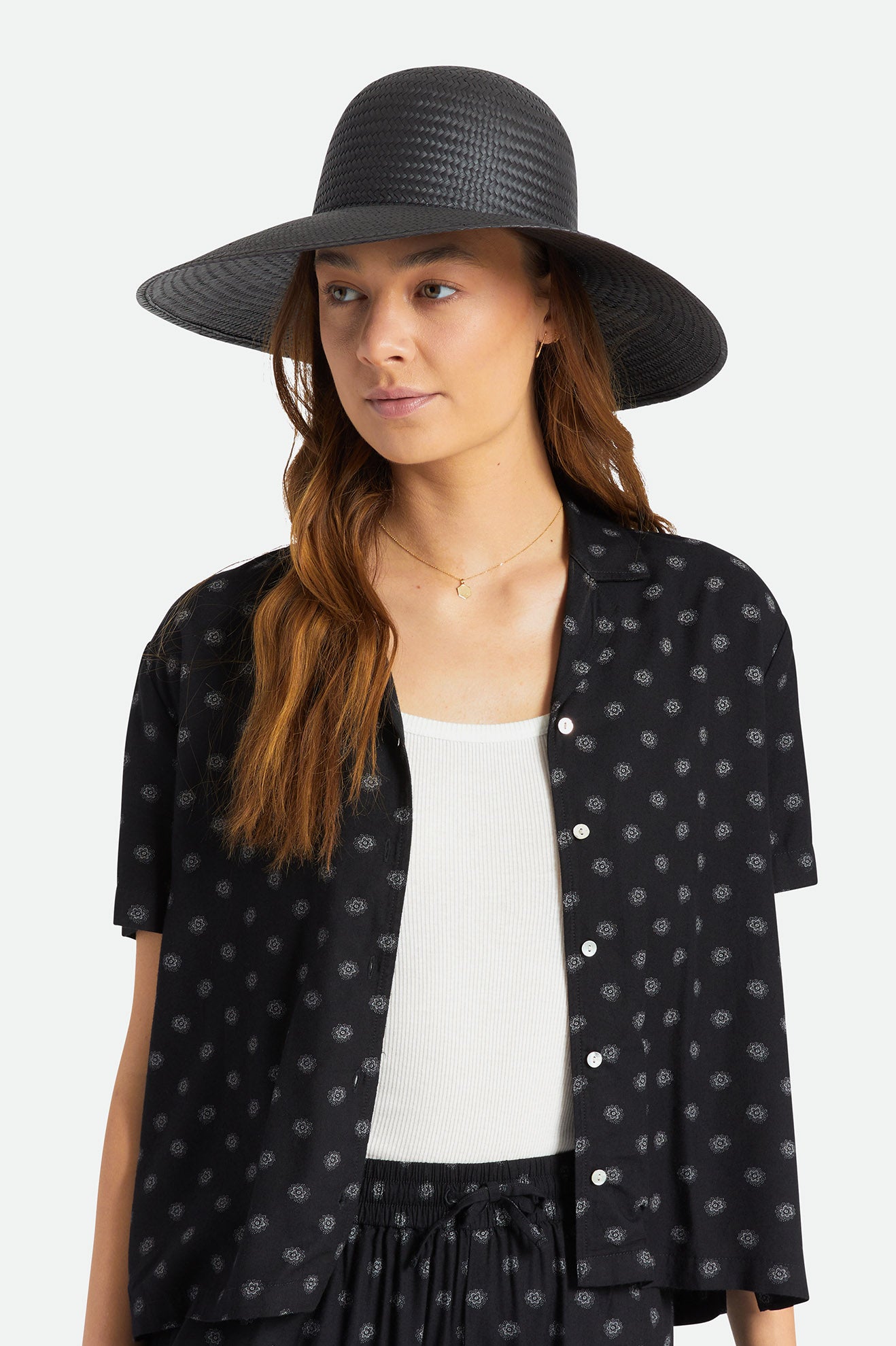 Chapeaux De Paille Brixton Janae Sun Femme Noir | 41NRYODGT