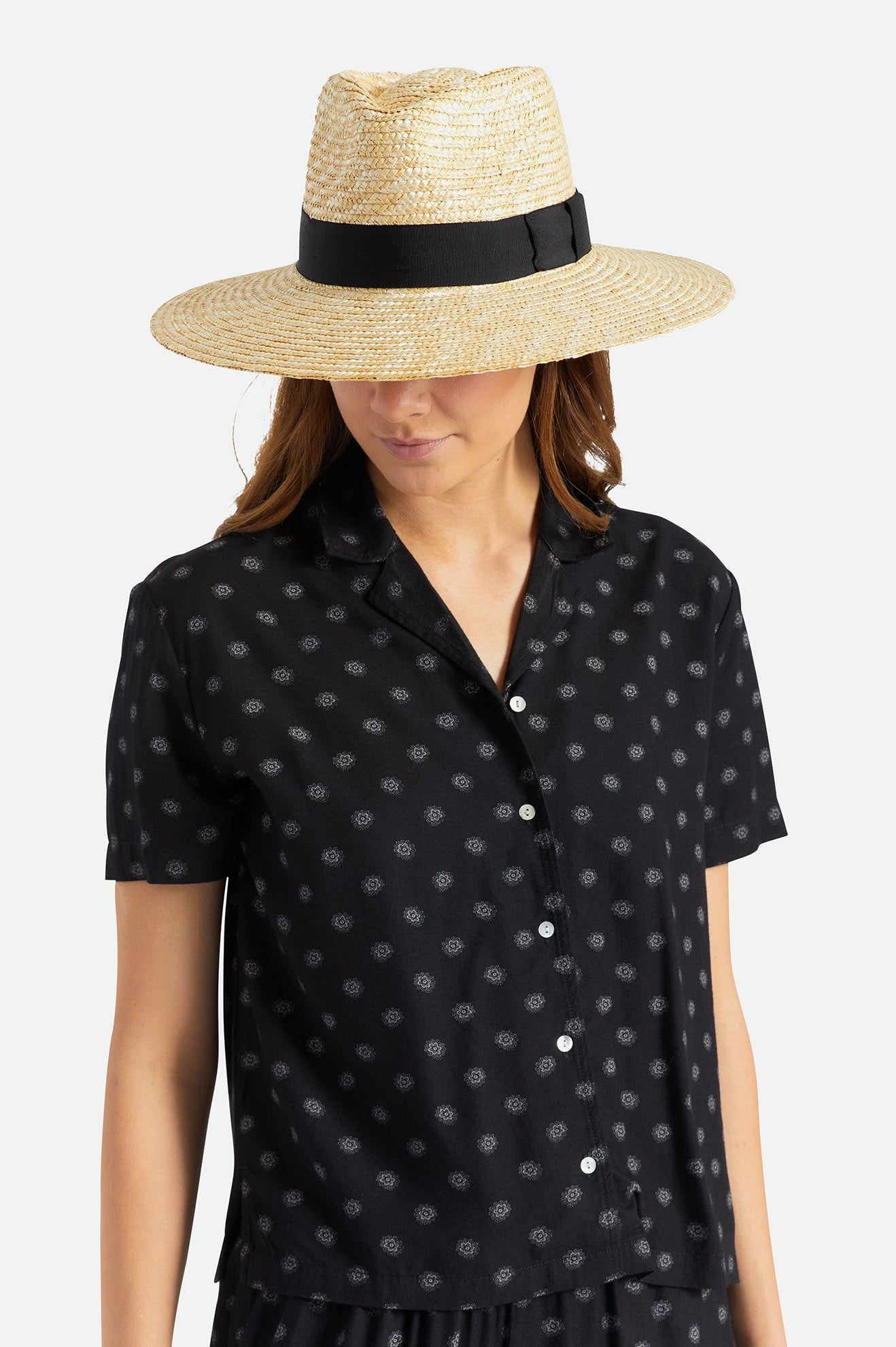 Chapeaux De Paille Brixton Joanna Femme Orange | 46HEXIWMP