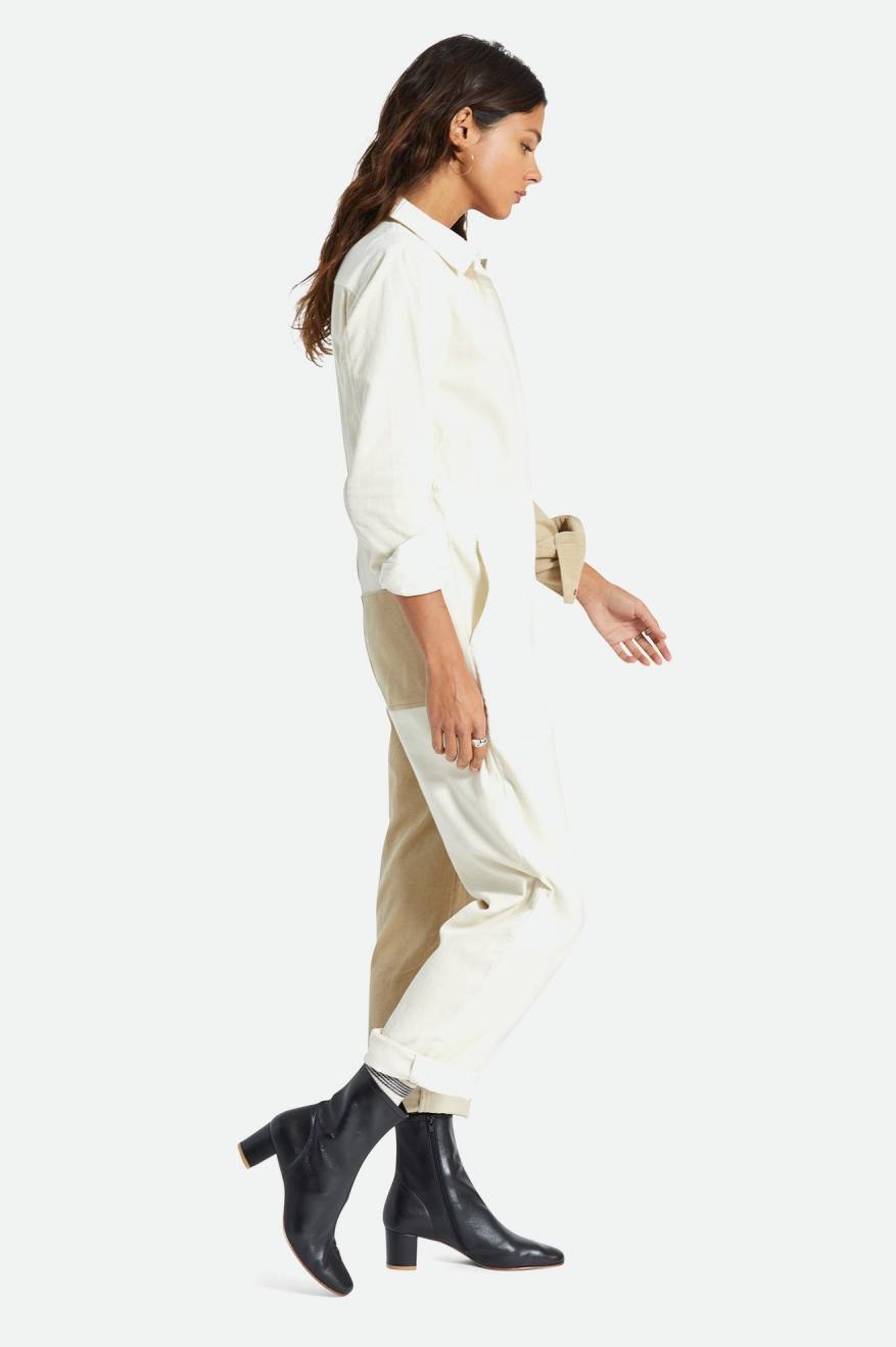 Combinaison Brixton Mersey Coverall Femme Jaune Clair | 87WKPJNFY