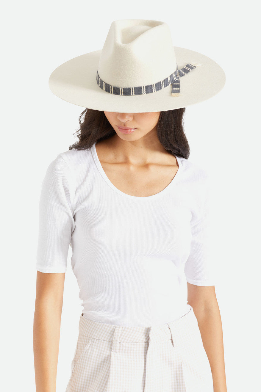 Fedoras Brixton Leigh Felt Fedora Femme Blanche | 29LUAZTYI