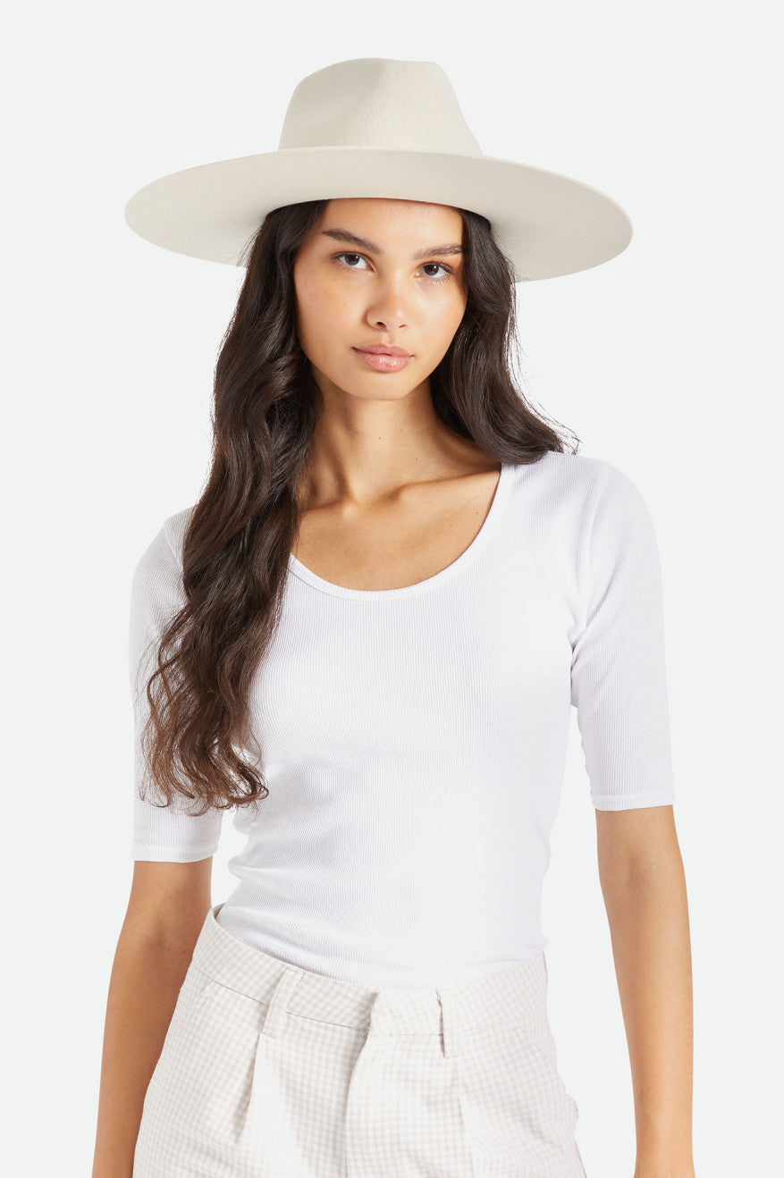 Fedoras Brixton Leigh Felt Fedora Femme Blanche | 29LUAZTYI