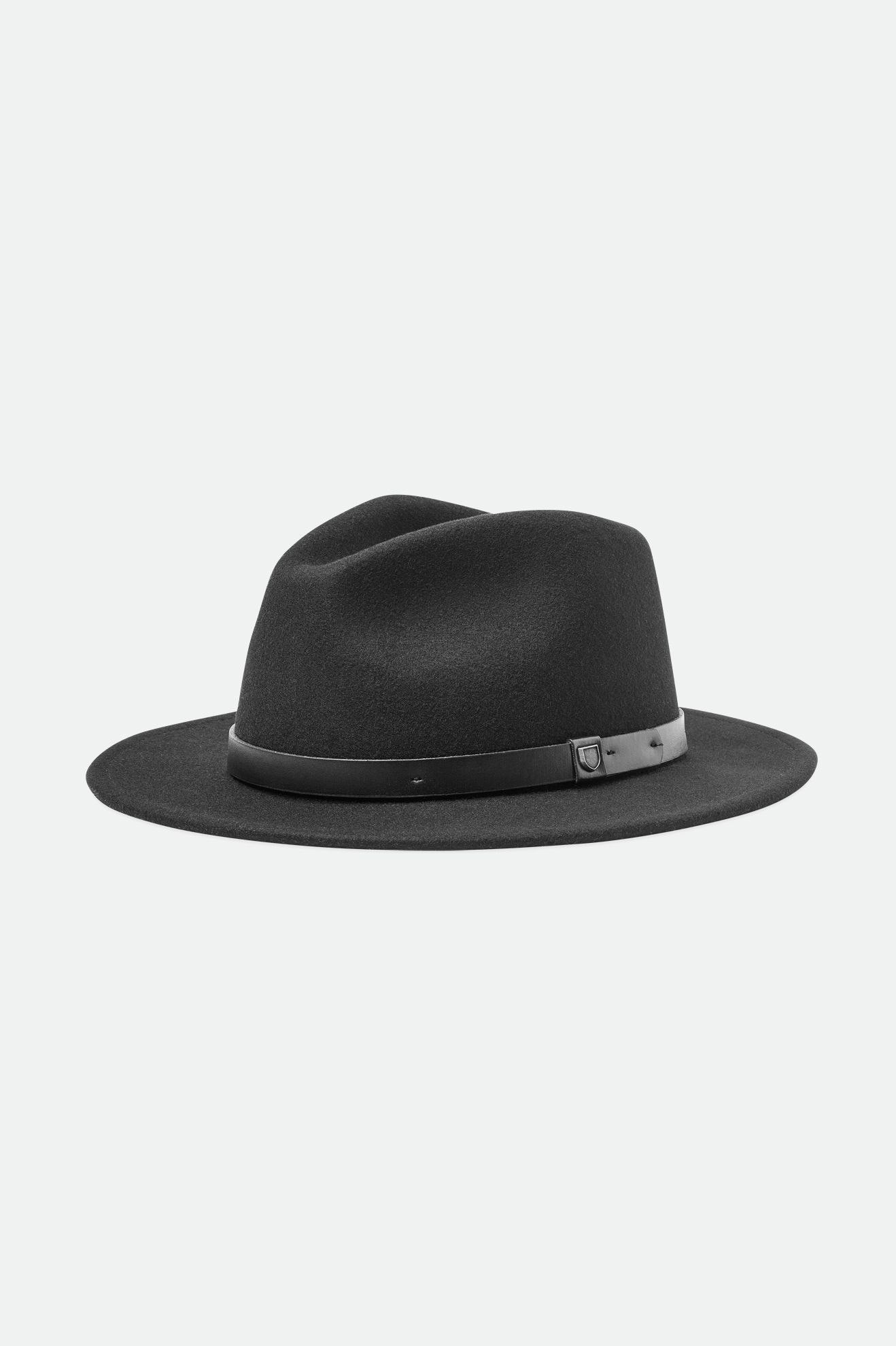 Fedoras Brixton Messer Fedora Femme Noir | 63YNSAFGT