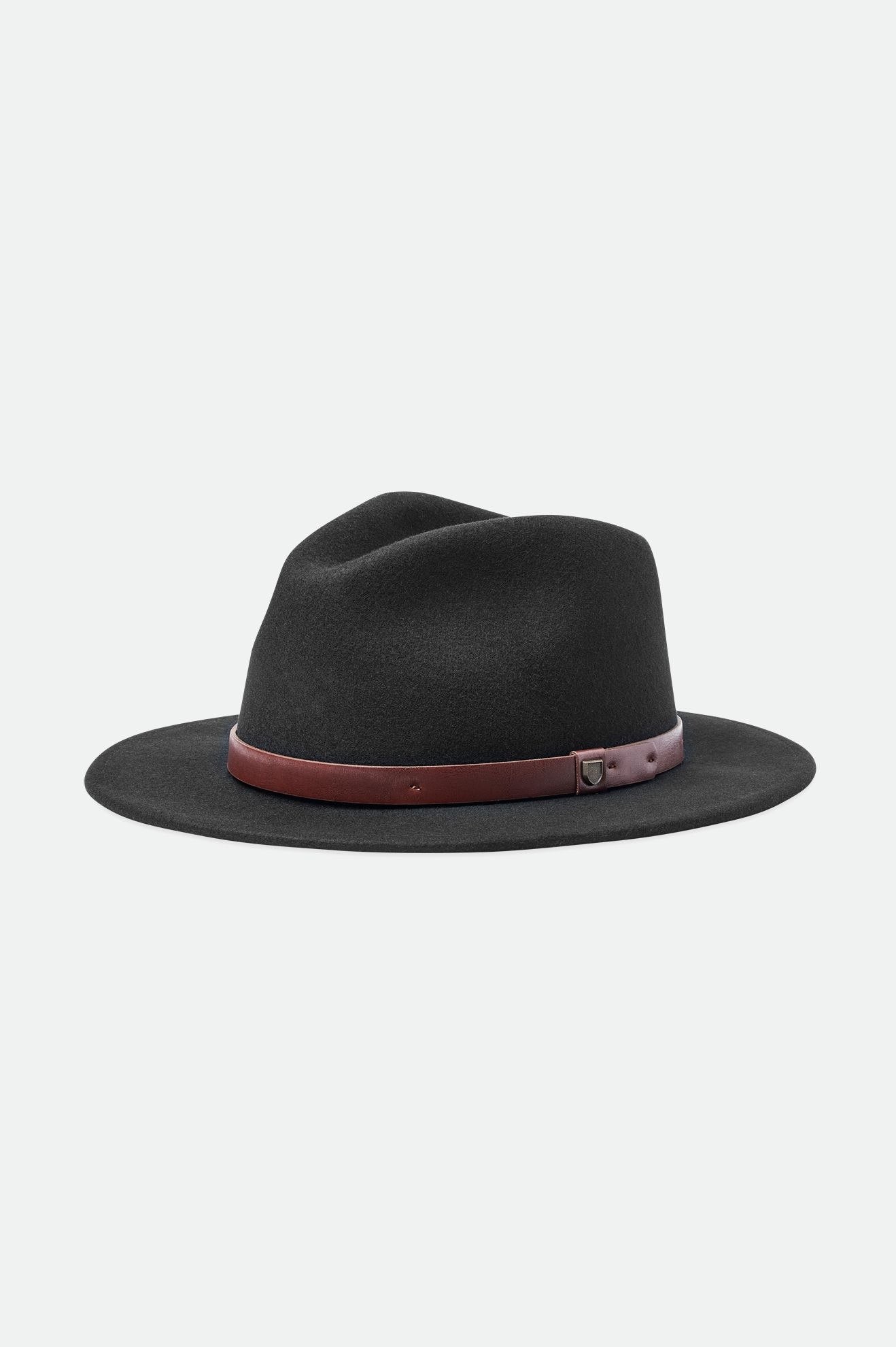 Fedoras Brixton Messer Fedora Femme Noir | 98WFTKUHY