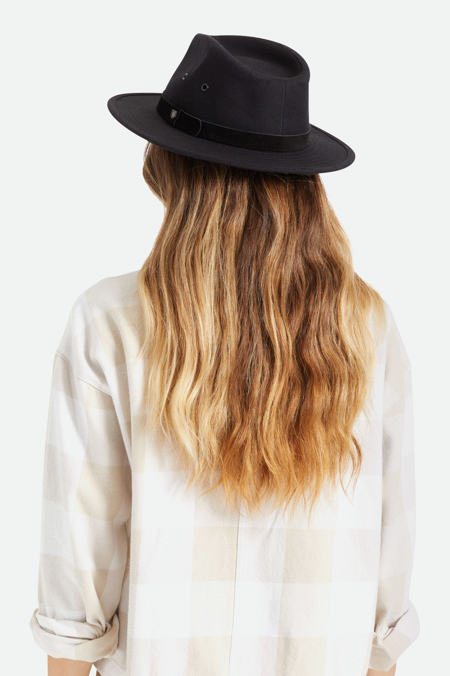 Fedoras Brixton Messer Utility Adventure Fedora Femme Noir | 30GADZRJT